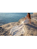 Ivory Lace Tulle Unusual Wedding Dress With Removable Train
